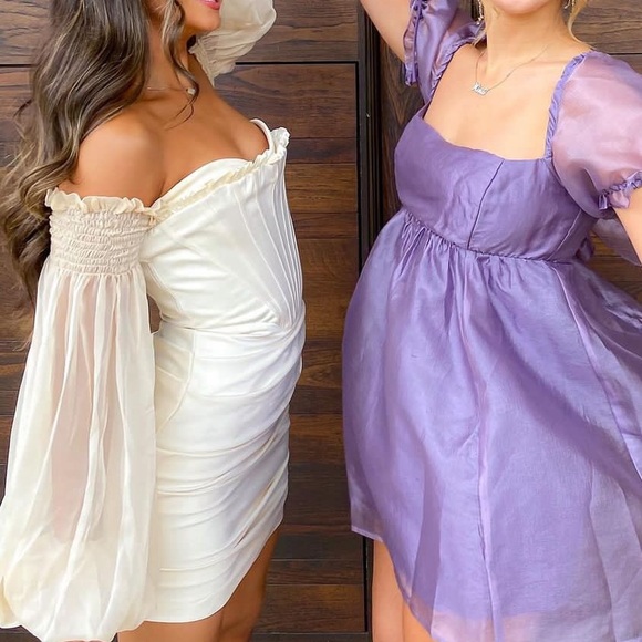 House of CB Beau Draped Ivory Corset Dress - Picture 3 of 4